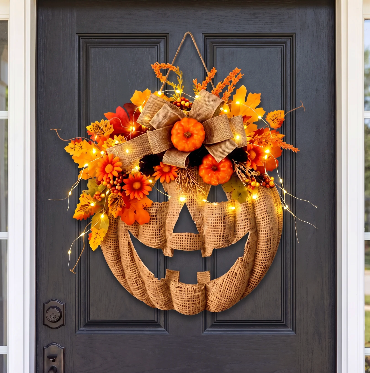 Handmade Pumpkin Wreath